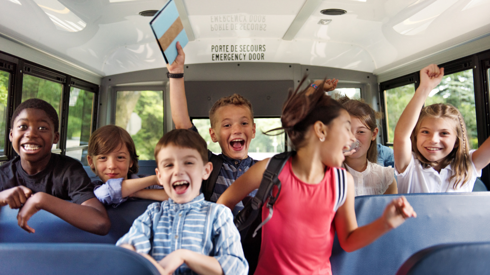 Students boarding a coach for a school journey